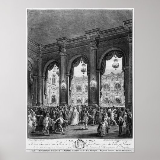 The masked ball, 23rd January 1782 Poster (Vorne)