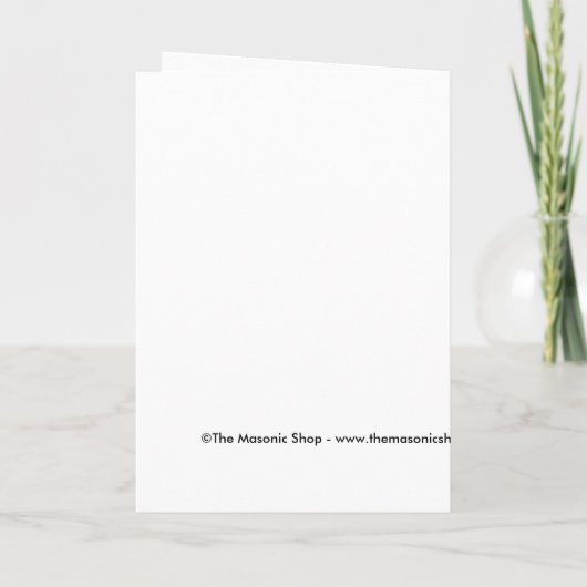 The Masonic Installation Einladung (Rückseite)