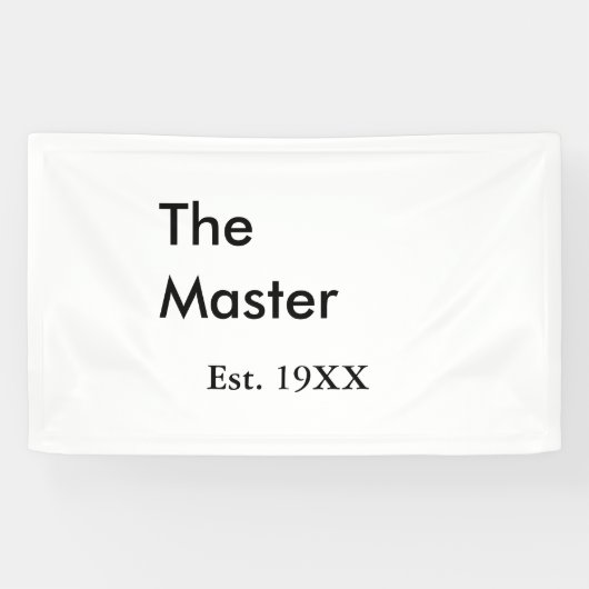 The Master boss name est year date man king title Banner (Horizontal)