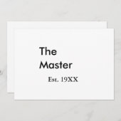 The Master boss name est year date man king title Einladung (Vorne/Hinten)