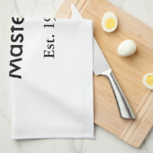 The Master boss name est year date man king title Geschirrtuch (Viertel Falte)