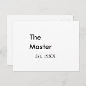 The Master boss name est year date man king title Postkarte (Vorne/Hinten)