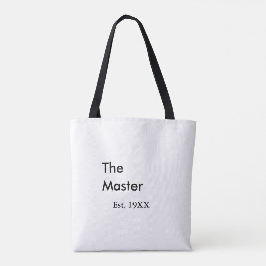 The Master boss name est year date man king title Tasche (Rückseite)