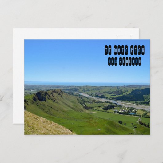 The Mata Peak in Neuseeland Postkarte (Vorne/Hinten)