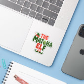The Matcha Elf Funny Christmas Matcha Drink Aufkleber (Laptop mit iPhone)