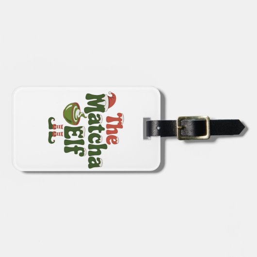 The Matcha Elf Magical Christmas Drink Gepäckanhänger (Vorderseite horizontal)