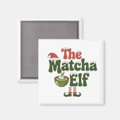 The Matcha Elf Magical Christmas Drink Magnet (Vorderseite/Rückseite)