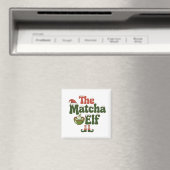 The Matcha Elf Magical Christmas Drink Magnet (In Situ (Geschirrspüler))