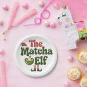 The Matcha Elf Magical Christmas Drink Pappteller (Party)