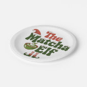 The Matcha Elf Magical Christmas Drink Pappteller (Schrägansicht)