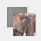 The Matriarch - African Elephant Magnet (Vorderseite/Rückseite)