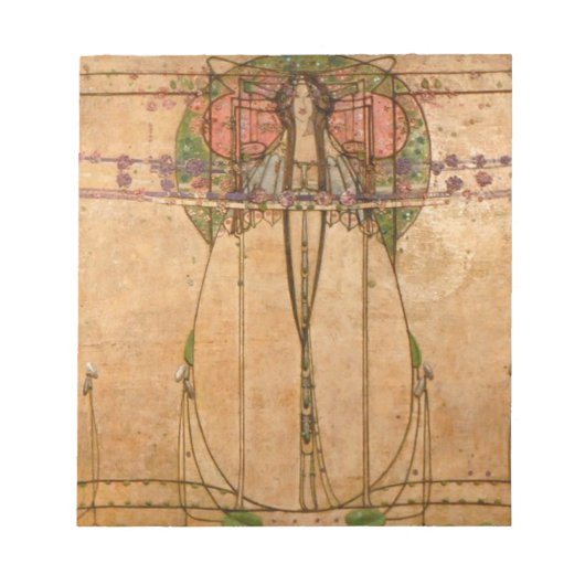 The May Queen - Margaret Macdonald Mackintosh Notizblock (Vorderseite)