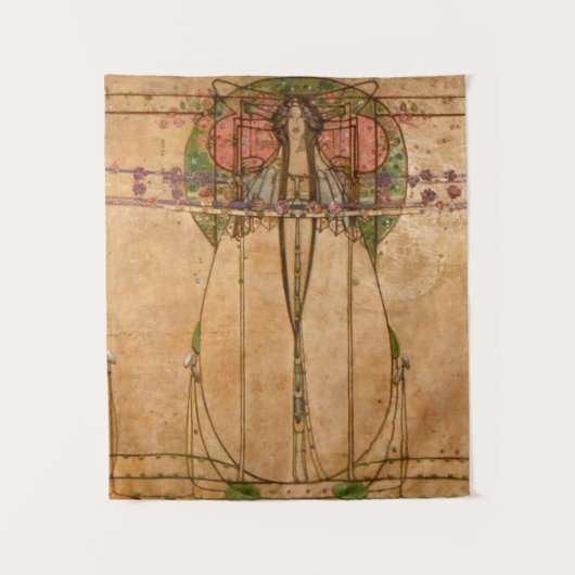The May Queen - Margaret Macdonald Mackintosh Wandteppich (Vorderseite)