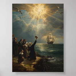 The Mayflower Landing at Plymouth - 1620 Poster
