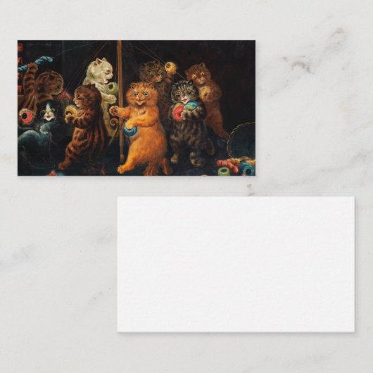 The Maypole by Louis Wain Visitenkarte (Vorne/Hinten)