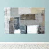 'The Maze' Neutral Abstrakt Art Canvas drucken Leinwanddruck (Insitu (Holzboden))
