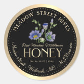 The Meadow Wildblume Honey Spring Ephemeres auf Bl Runder Aufkleber (Vorderseite)