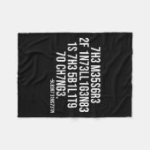 The Measure Of Intelligence Coded Motivational Sci Fleecedecke (Vorderseite (Horizontal))