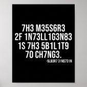 The Measure Of Intelligence Coded Motivational Sci Poster (Vorne)