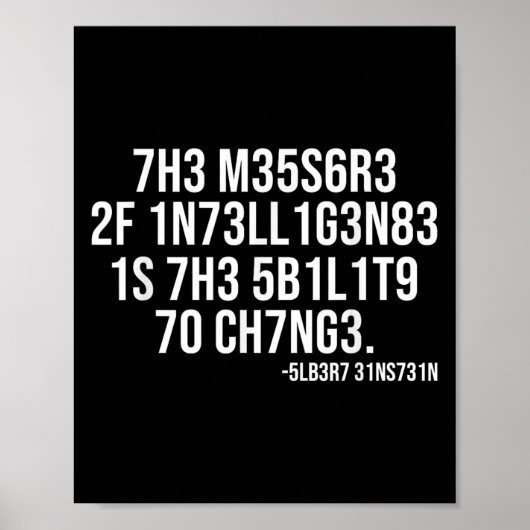 The Measure Of Intelligence Coded Motivational Sci Poster (Vorne)