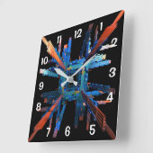 The Mechanics of It All Clock Quadratische Wanduhr (Winkel)