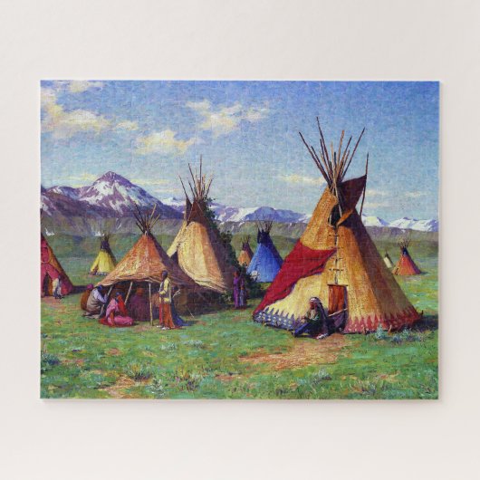 The Medicine Teepee Joseph Henry Sharp 1903 Puzzle (Horizontal)