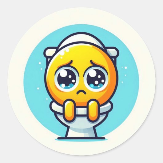 the melancholic in the toilet Sticker (Vorderseite)