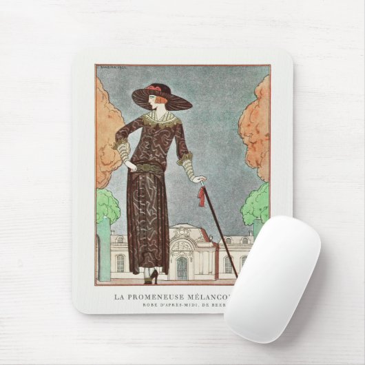 The Melancholy Walker von George Barbier Mousepad (Mit Mouse)