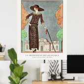 The Melancholy Walker von George Barbier Poster (Heimbüro)