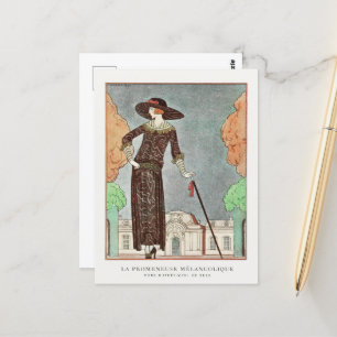 The Melancholy Walker von George Barbier Postkarte