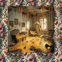 The Melting Room — Gotische Surreal Canvas Kunst