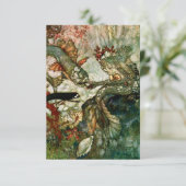 "The Mermaid King" von Edmund Dulac Dankeskarte (Stehend Vorderseite)