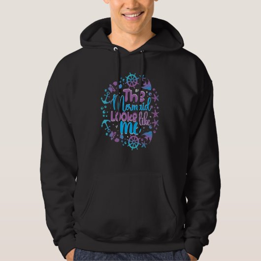 The mermaid looks like me black girl quote hoodie (Vorderseite)