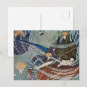 "The Mermaid Princess" von Edmund Dulac Postkarte (Vorne/Hinten)
