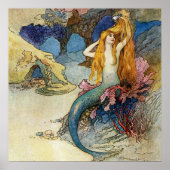 "The Mermaid" von Warwick Goble Poster (Vorne)