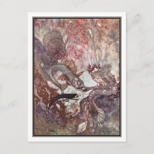 The Merman King by Edmund Dulac Postkarte (Vorderseite)