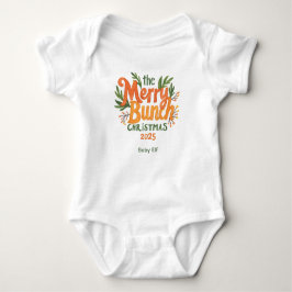 The Merry Bunch – Retro Family Christmas Bodysuit Baby Strampler