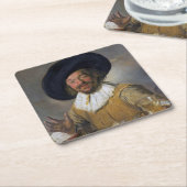 The Merry Drinker, Frans Hals, 1628-1630 Rechteckiger Pappuntersetzer (angewinkelt)