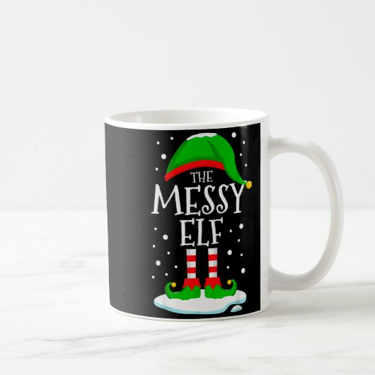 The Messy Elf Christmas Family Matching Xmas Group Kaffeetasse (Rechts)
