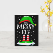 The Messy Elf Christmas Family Matching Xmas Group Karte (Gelbe Blume)