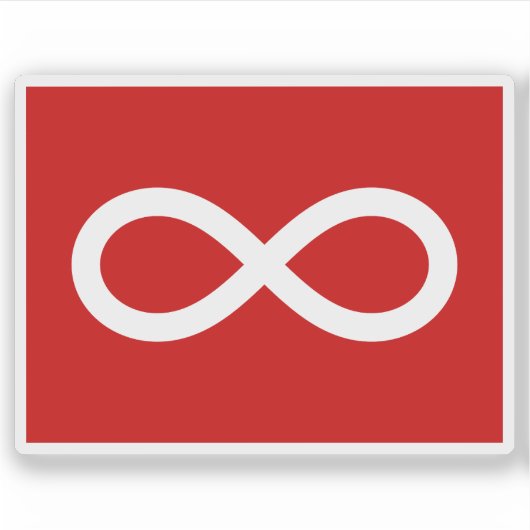 The Métis (Michif) Nation flag, Indians of Canada Aufkleber (Vorderseite)