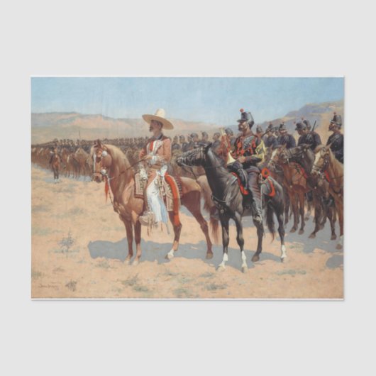 The Mexican Major by Frederic Remington Seidenpapier (Vorderseite)