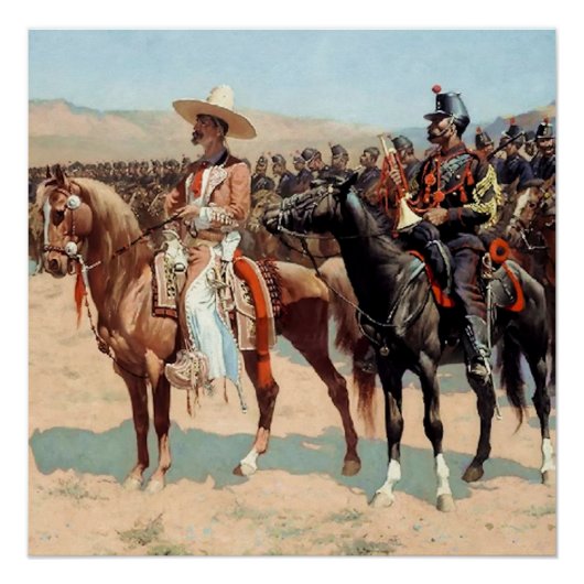 The Mexican Major von Frederic Remington (1889) Poster (Vorderseite)