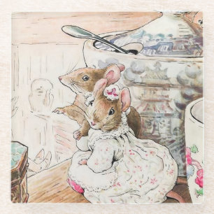 "The Mice Listed to the Tailor" von Beatrix Potte Glasuntersetzer