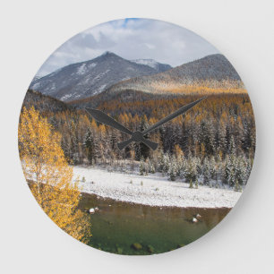The Middle Fork Of The Flathead River Große Wanduhr