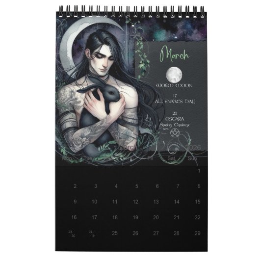 The Midnight Garden 2025 Pagan Calendar Kalender (Mär 2026)