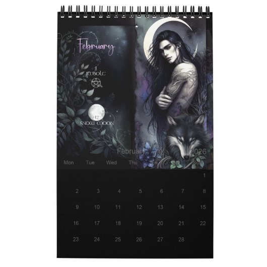 The Midnight Garden 2025 Pagan Calendar Kalender (Feb 2026)
