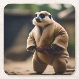 The Mighty Meerkat: Sumo Showdown, Rechteckiger Pappuntersetzer