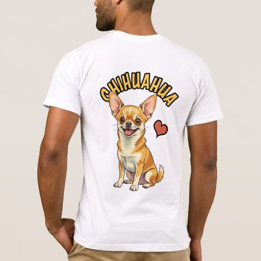 The Mighty Micro Dog Portrait - Chihuahua T-Shirt (Rückseite)