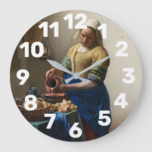 The Milk Maid Große Wanduhr